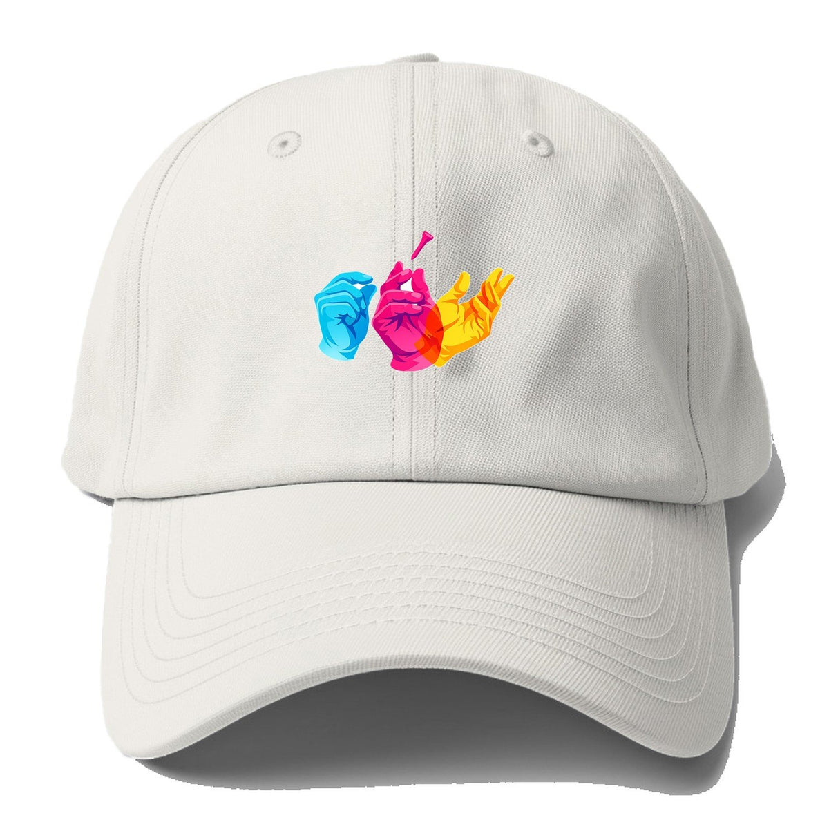 Golf Tee Hand Signs Baseball Cap – Off White