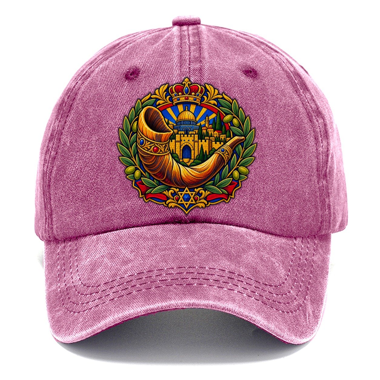Rams Horn Shofar Jerusalem Classic Cap – Dusty Rose