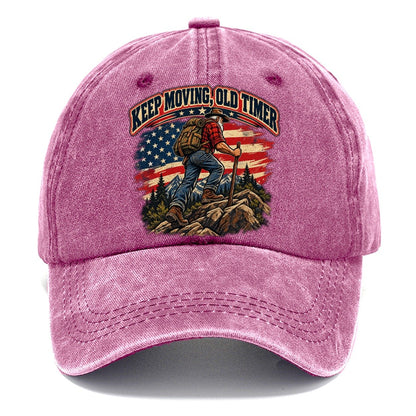 Keep Moving Old Timer Old Man Strong Classic Cap – Dusty Rose