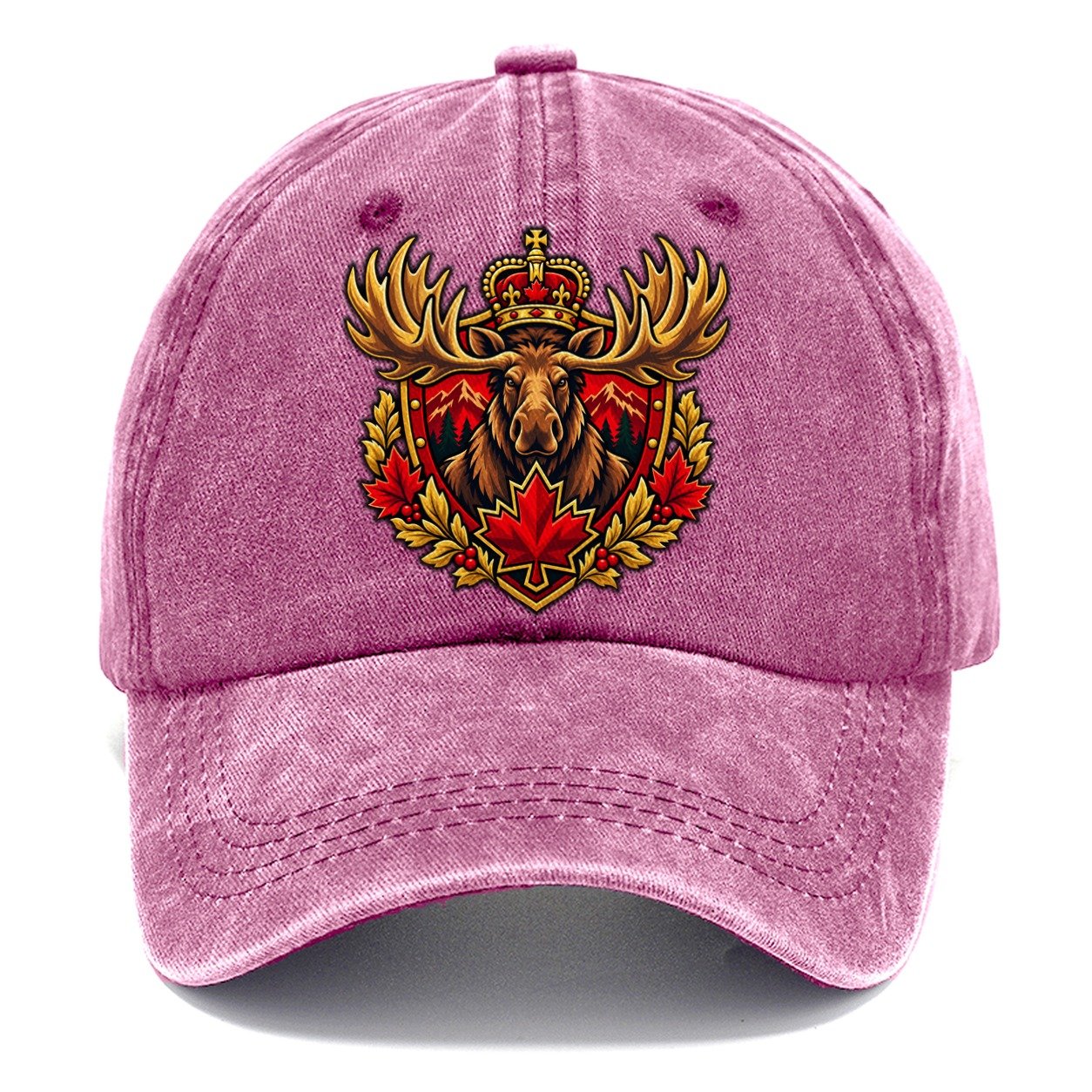 Canada Heraldic Crest Country Logos Classic Cap – Dusty Rose