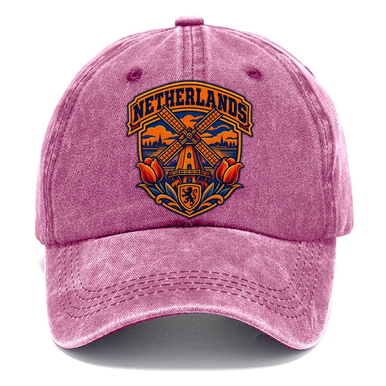 Netherlands Retro Badge Country Logos Classic Cap – Dusty Rose