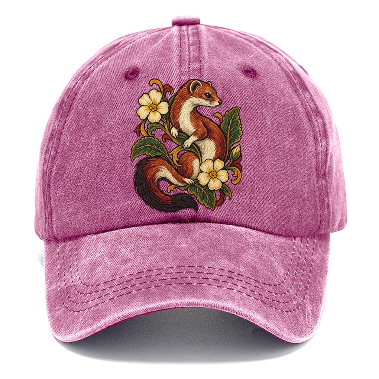 British Stoat And Primrose Uk Culture Heritage Classic Cap – Dusty Rose