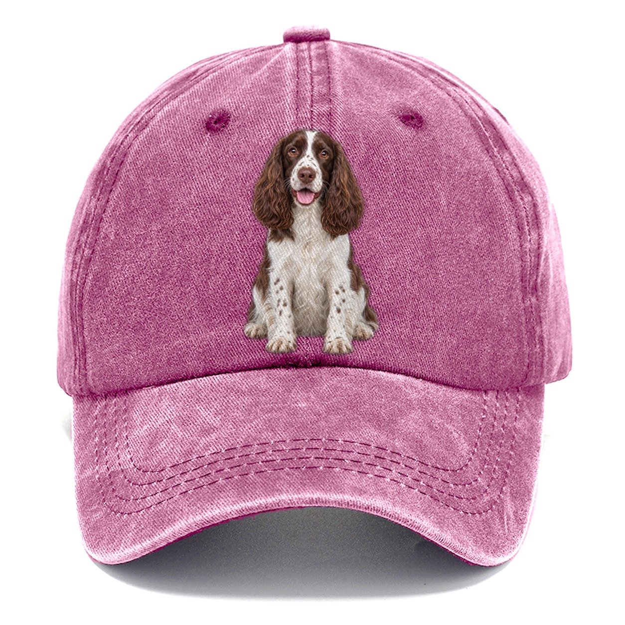 English Springer Spaniel Sitting Top Breeds Classic Cap – Dusty Rose