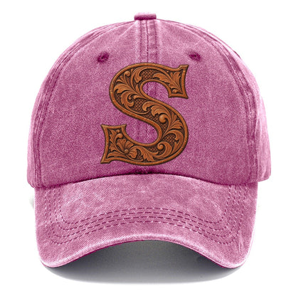 Tooled Leather S Monogram Classic Cap – Dusty Rose