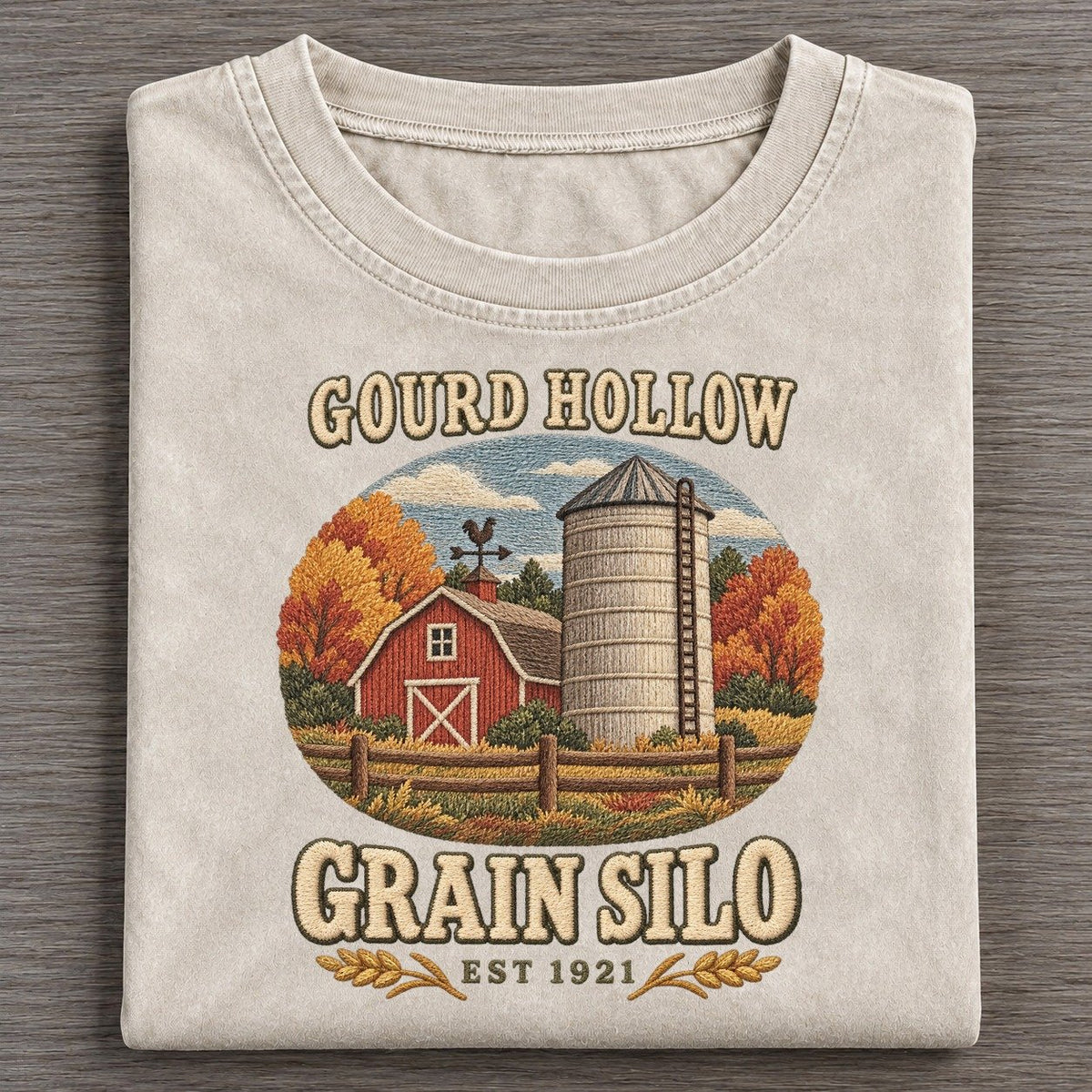 Grain Silo Gourd Hollow Vintage T-shirt – Off White