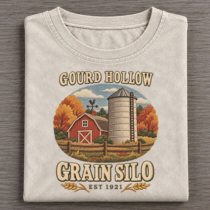 Grain Silo Gourd Hollow Vintage T-shirt – Off White