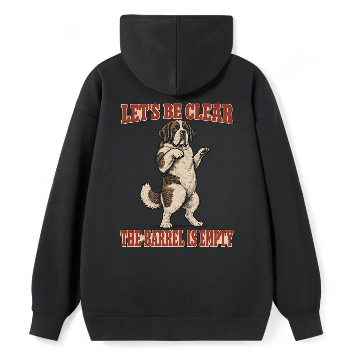 Saint Bernard Dog Declarations Classic Pullover Hoodie – Black