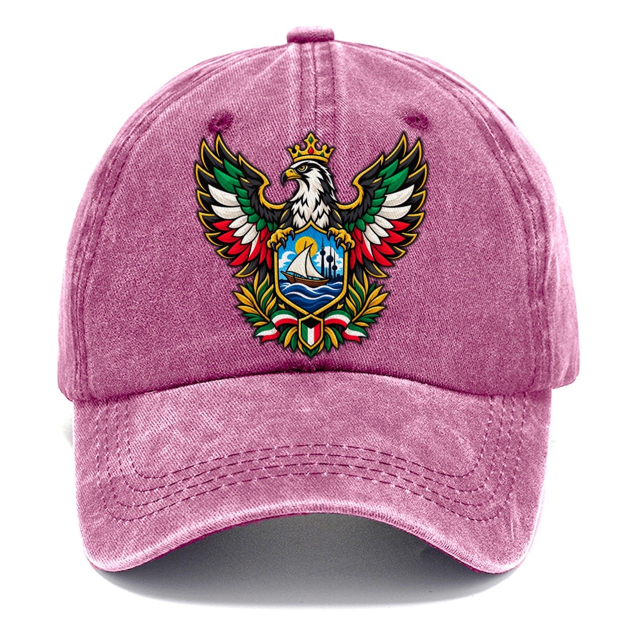Kuwait Heraldic Crest Country Logos Classic Cap – Dusty Rose