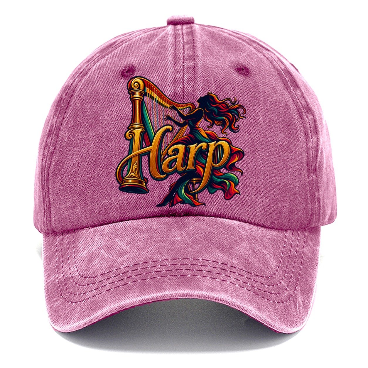 Harp Wordmark Music Instruments Classic Cap – Dusty Rose