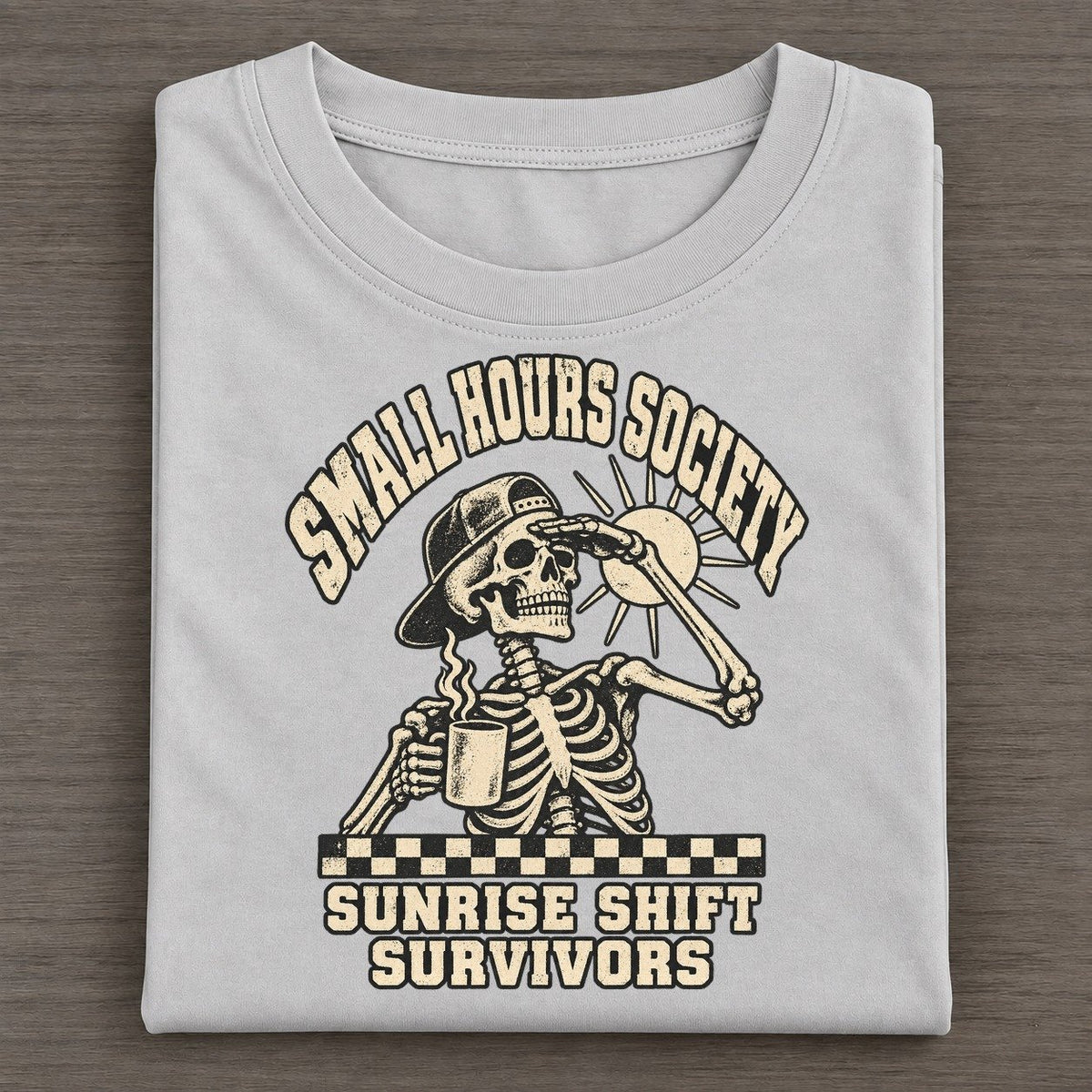 Sunrise Shift Small Hours Society Classic T-shirt – Grey