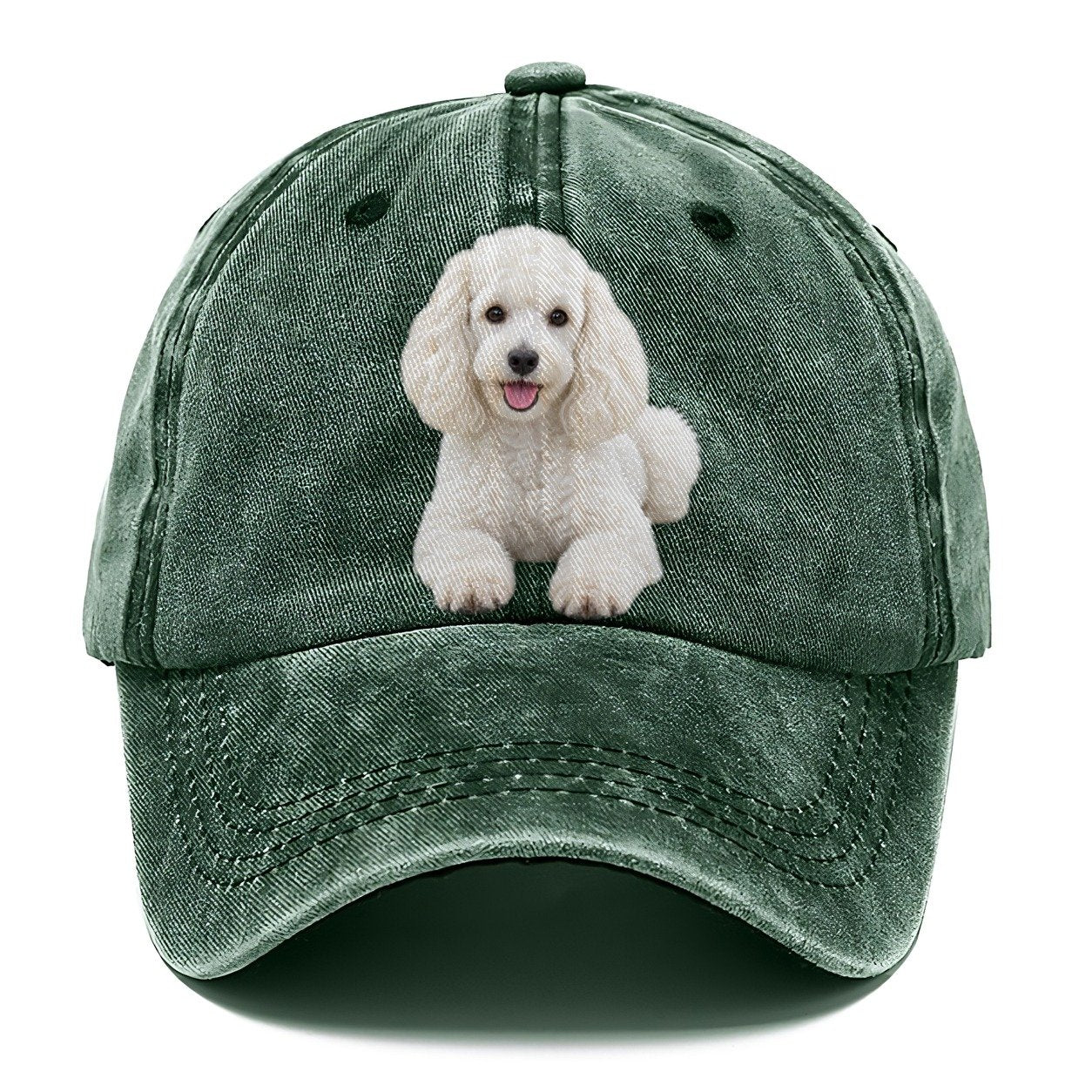 Poodle Lying Down Top Breeds Classic Cap – Forest Mist