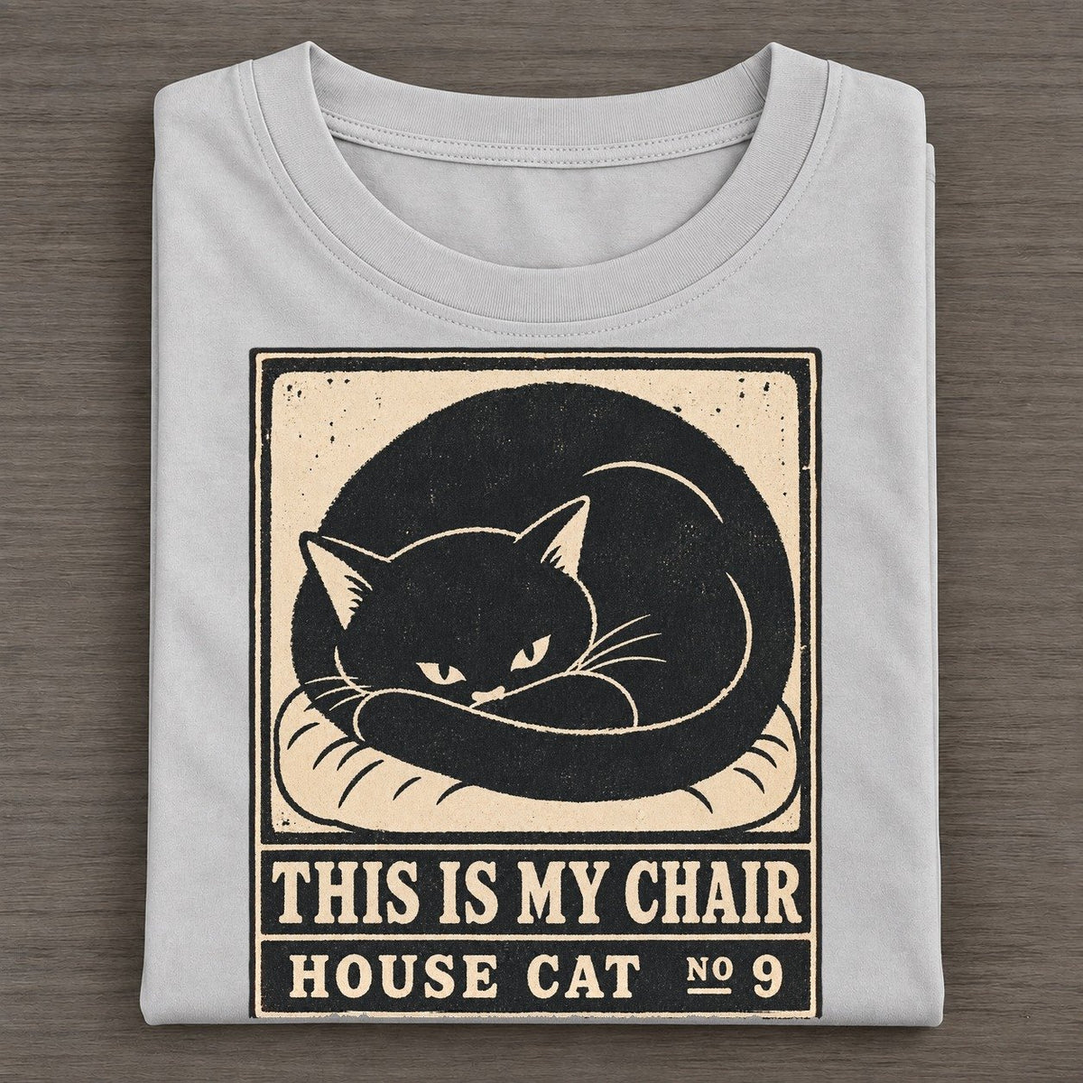 This Is My Chair Neko Says No Classic T-shirt – Grey
