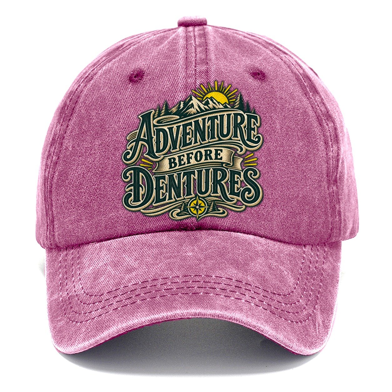 Adventure Before Dentures Retired Living Classic Cap – Dusty Rose