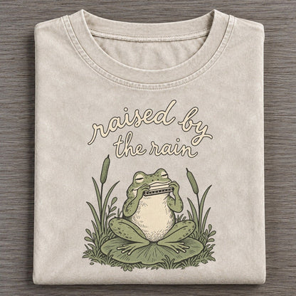 Harmonica In The Reeds Pond Folk Vintage T-shirt – Off White