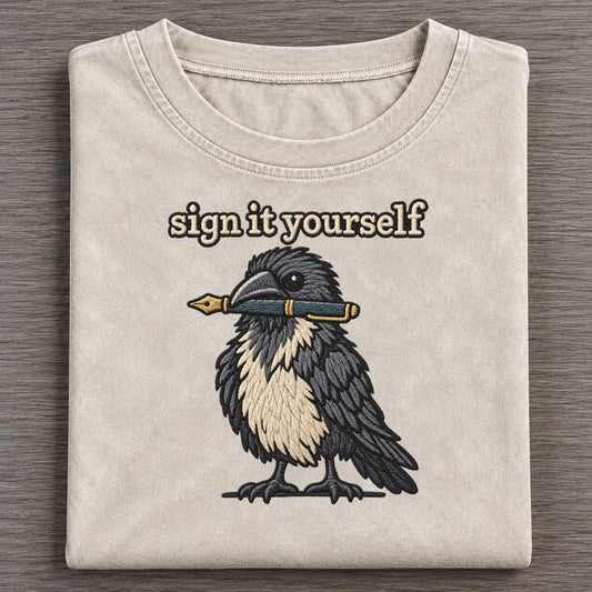 Sign It Yourself Strongly Worded Vintage T-shirt – Off White