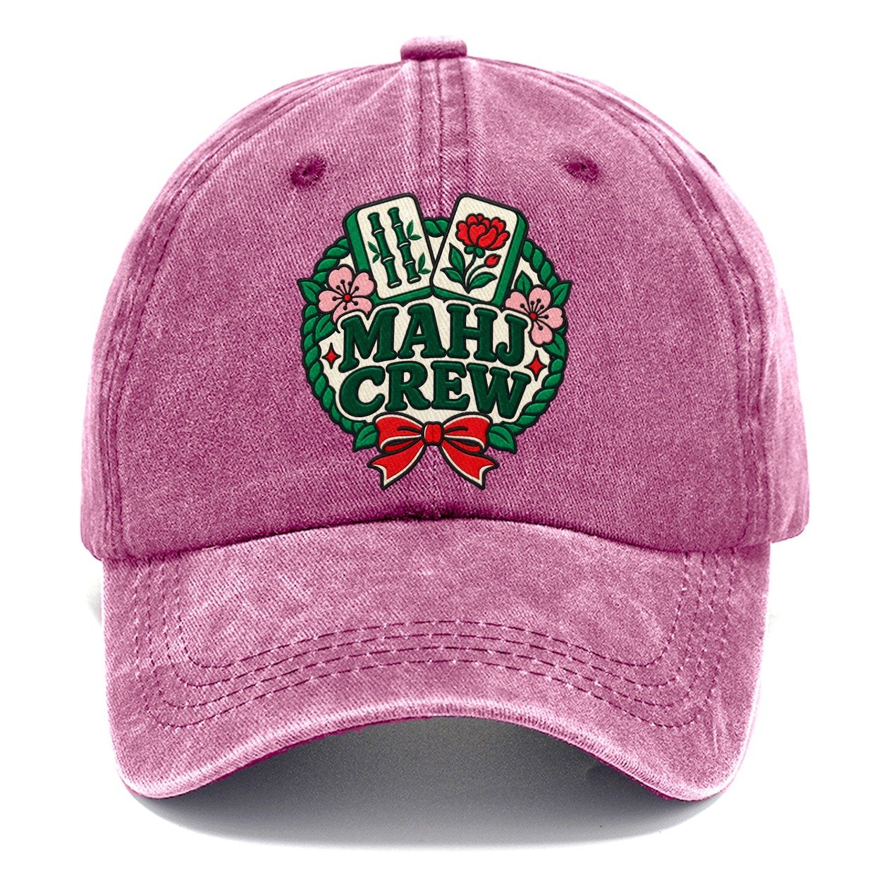 Mahj Crew Mahjong Game Night Classic Cap – Dusty Rose