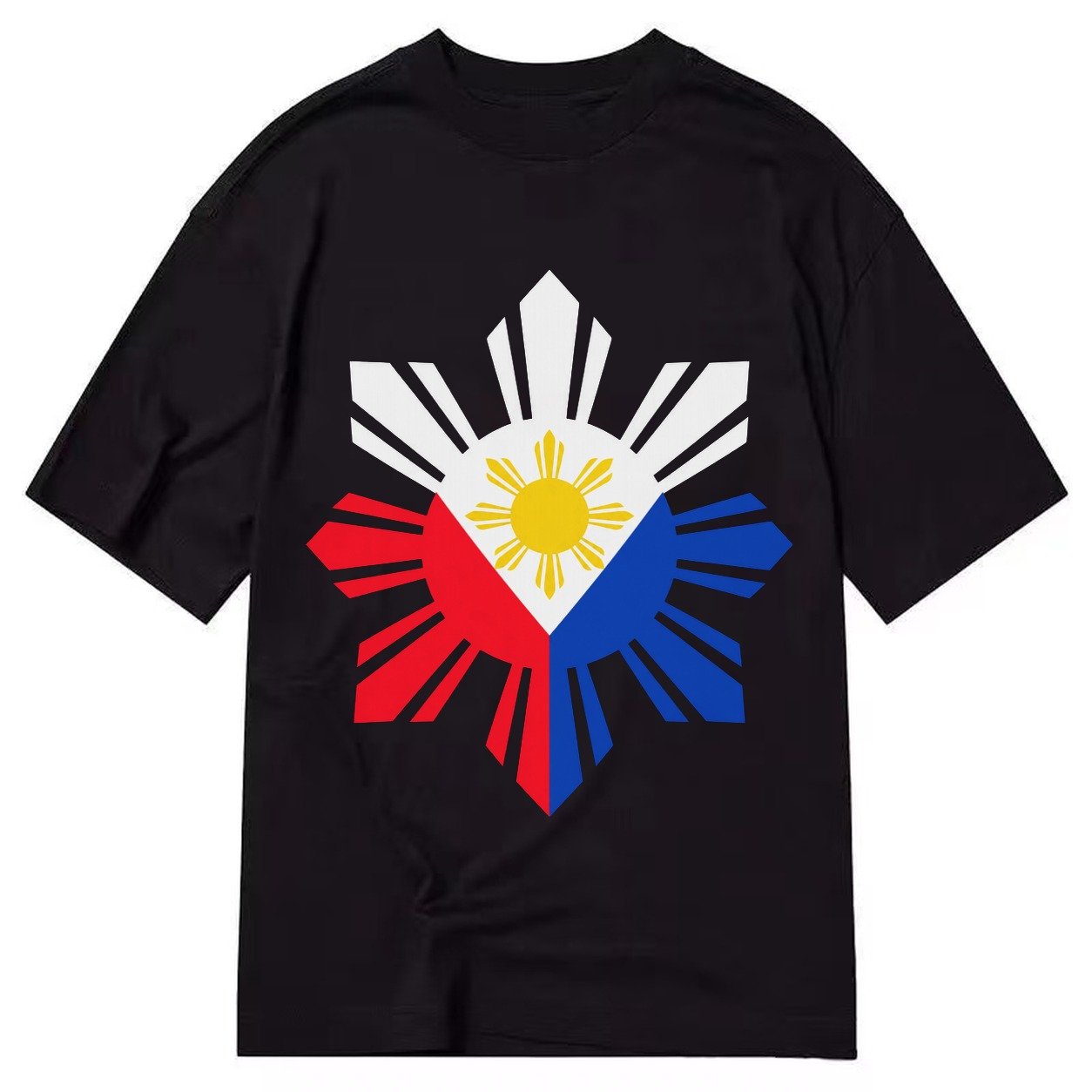 Philippines Iconic Sun And Stars Classic T-shirt – Black