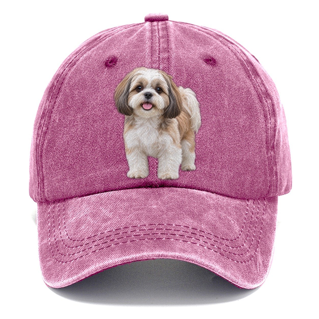 Shih Tzu Standing Top Breeds Classic Cap – Dusty Rose