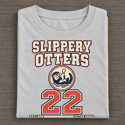 Otter Bowling Sunday Nobodies Classic T-shirt – Grey