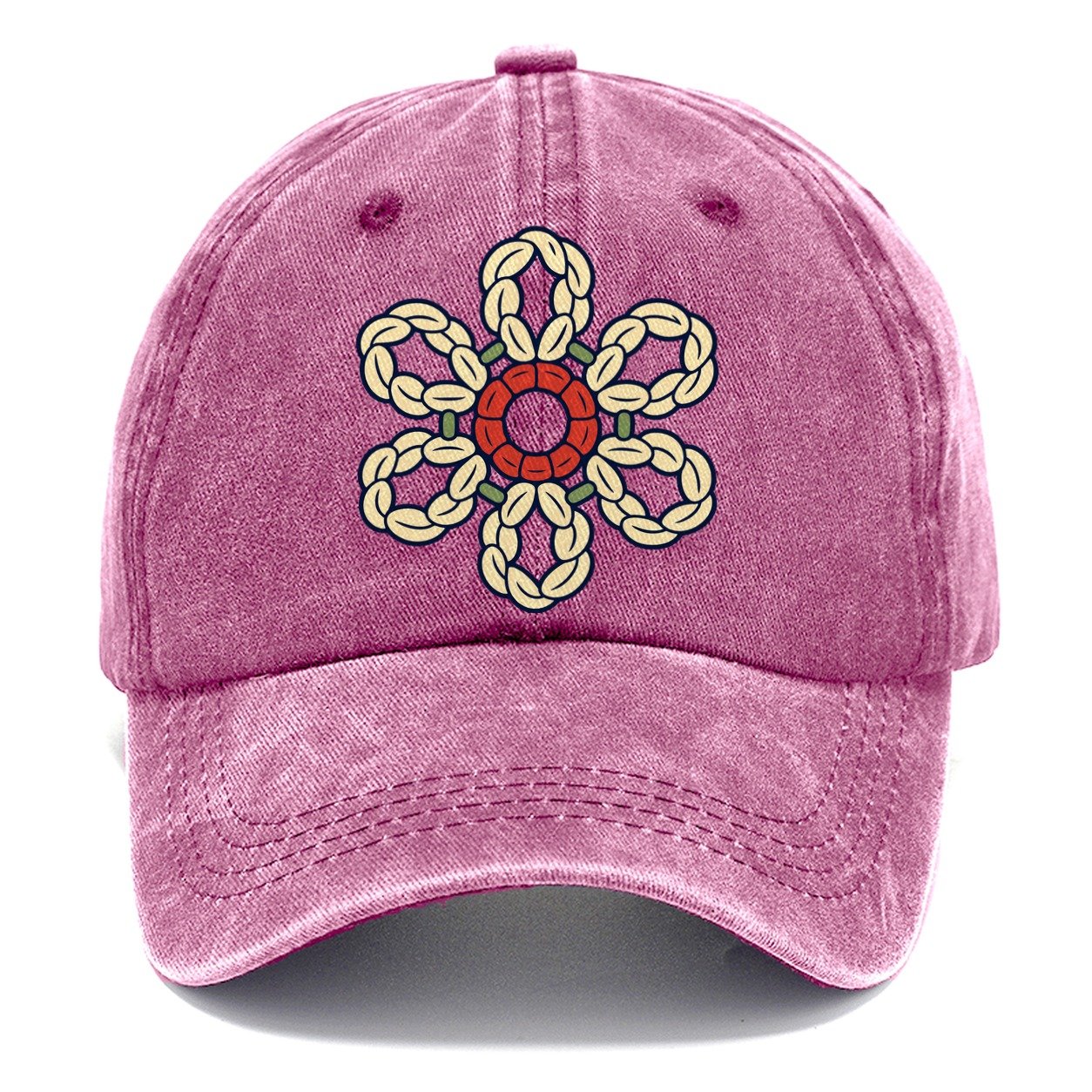 Flower Crochet Diagram Yarn Crafts Classic Cap – Dusty Rose