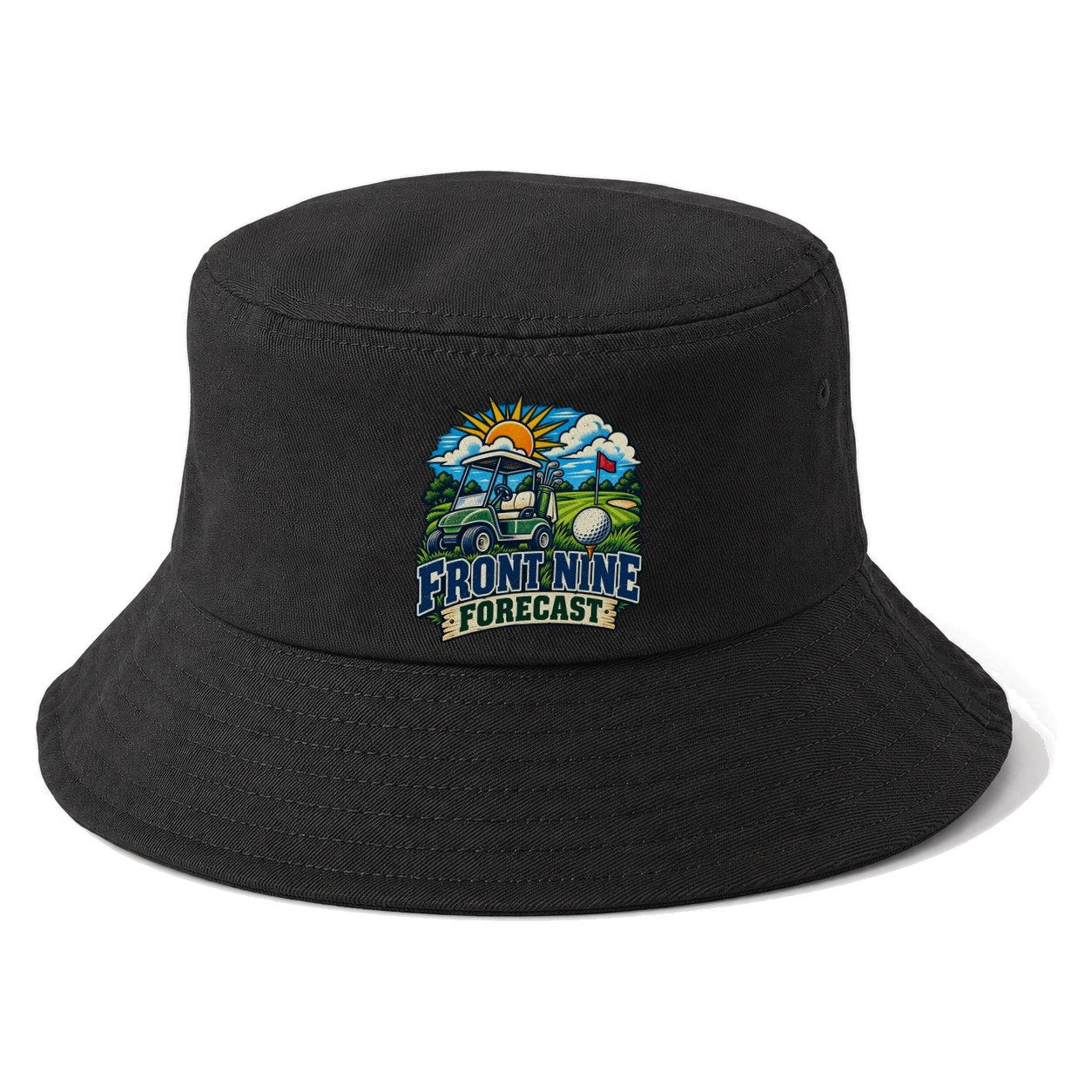 Front Nine Forecast Golf Life Bucket Hat – Black