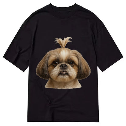Shih Tzu Underbite Large Eyes Hair In Topknot Imperial Beari Classic T-shirt – Black