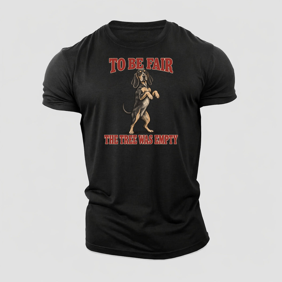 Black And Tan Coonhound Dog Declarations Cotton T-Shirt – Black