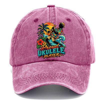 Proud Ukulele Player Music Instruments Classic Cap – Dusty Rose