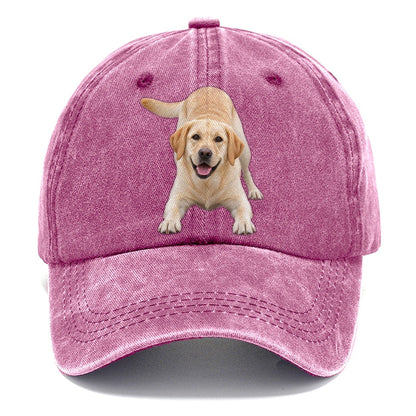 Labrador Retriever Play Bow Top Breeds Classic Cap – Dusty Rose