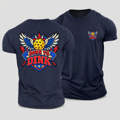 Born To Dink Pickleball Life Cotton T-Shirt – Navy
