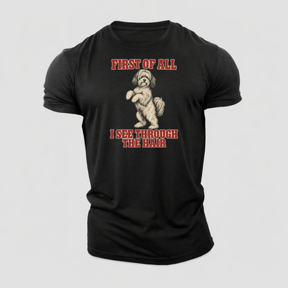 Tibetan Terrier Dog Declarations Cotton T-Shirt – Black