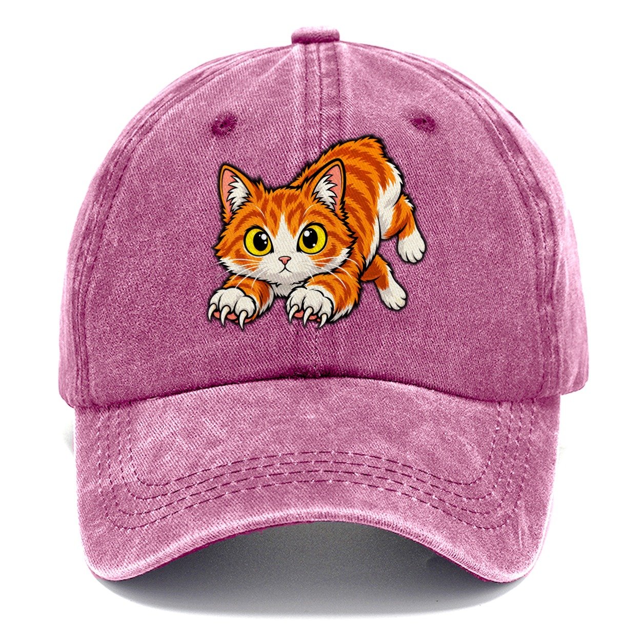 Manx Hopping Peeking Cats Classic Cap – Dusty Rose