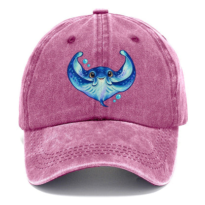 Manta Ray Wing Hug Sea Sprite Classic Cap – Dusty Rose