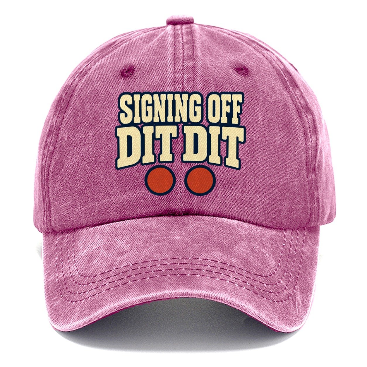 Signing Off Dit Dit Amateur Radio Classic Cap – Dusty Rose