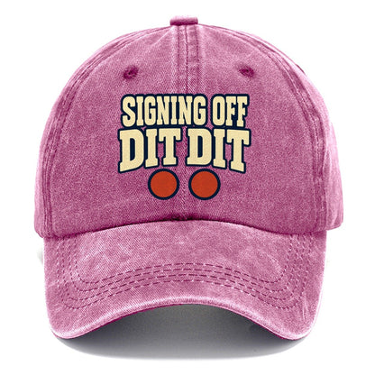 Signing Off Dit Dit Amateur Radio Classic Cap – Dusty Rose