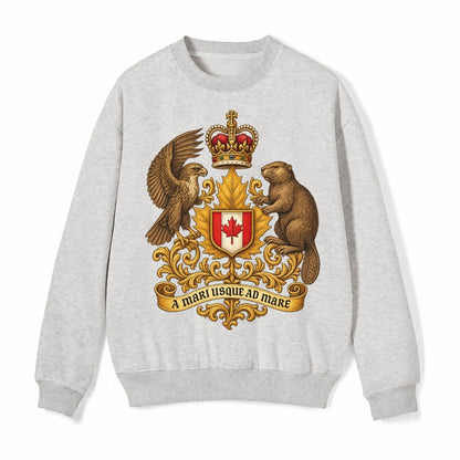 Canada Heritage Maple Badge Fleece Sweatshirt – Light Gray