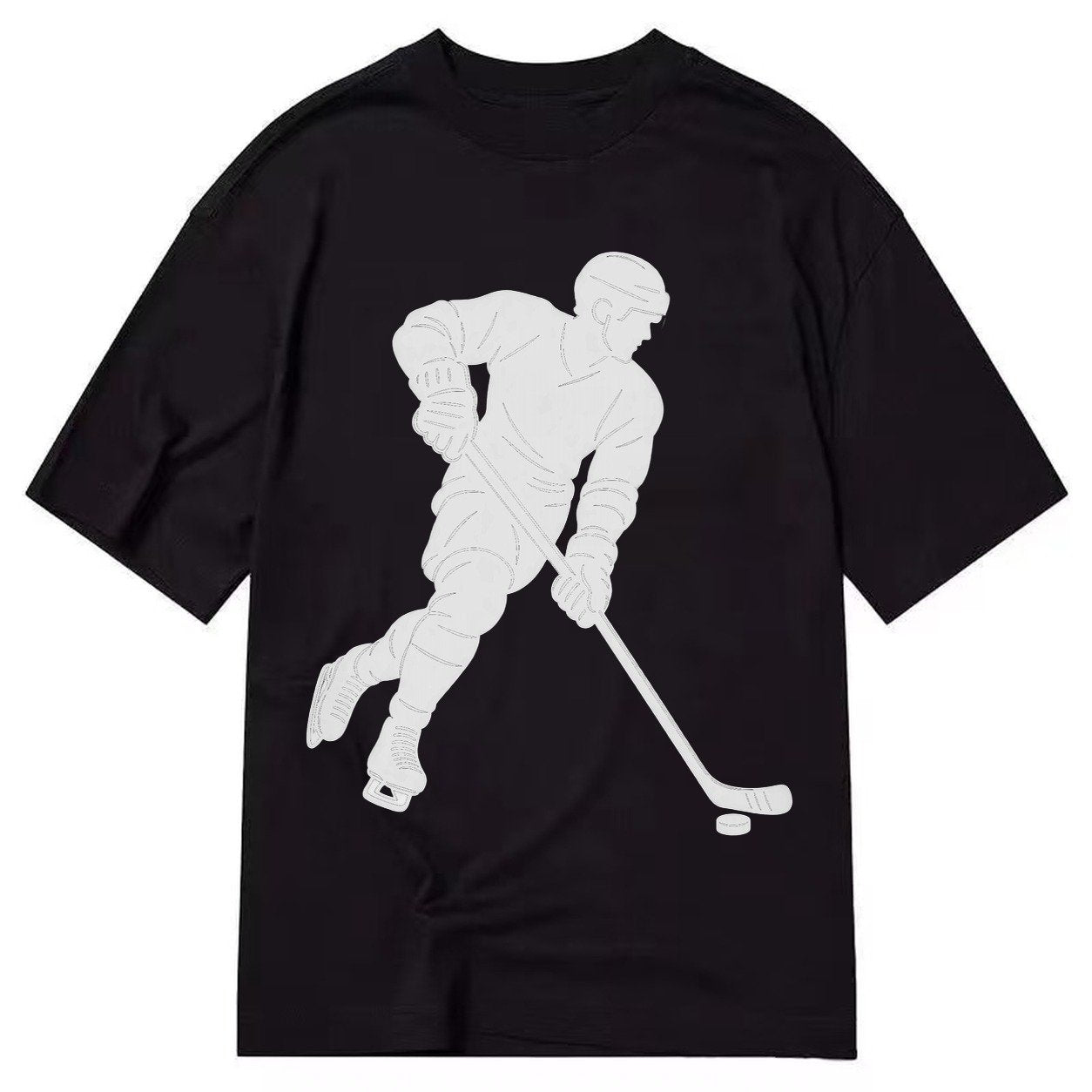 Ice Hockey Player Classic T-shirt – Black