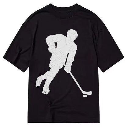 Ice Hockey Player Classic T-shirt – Black