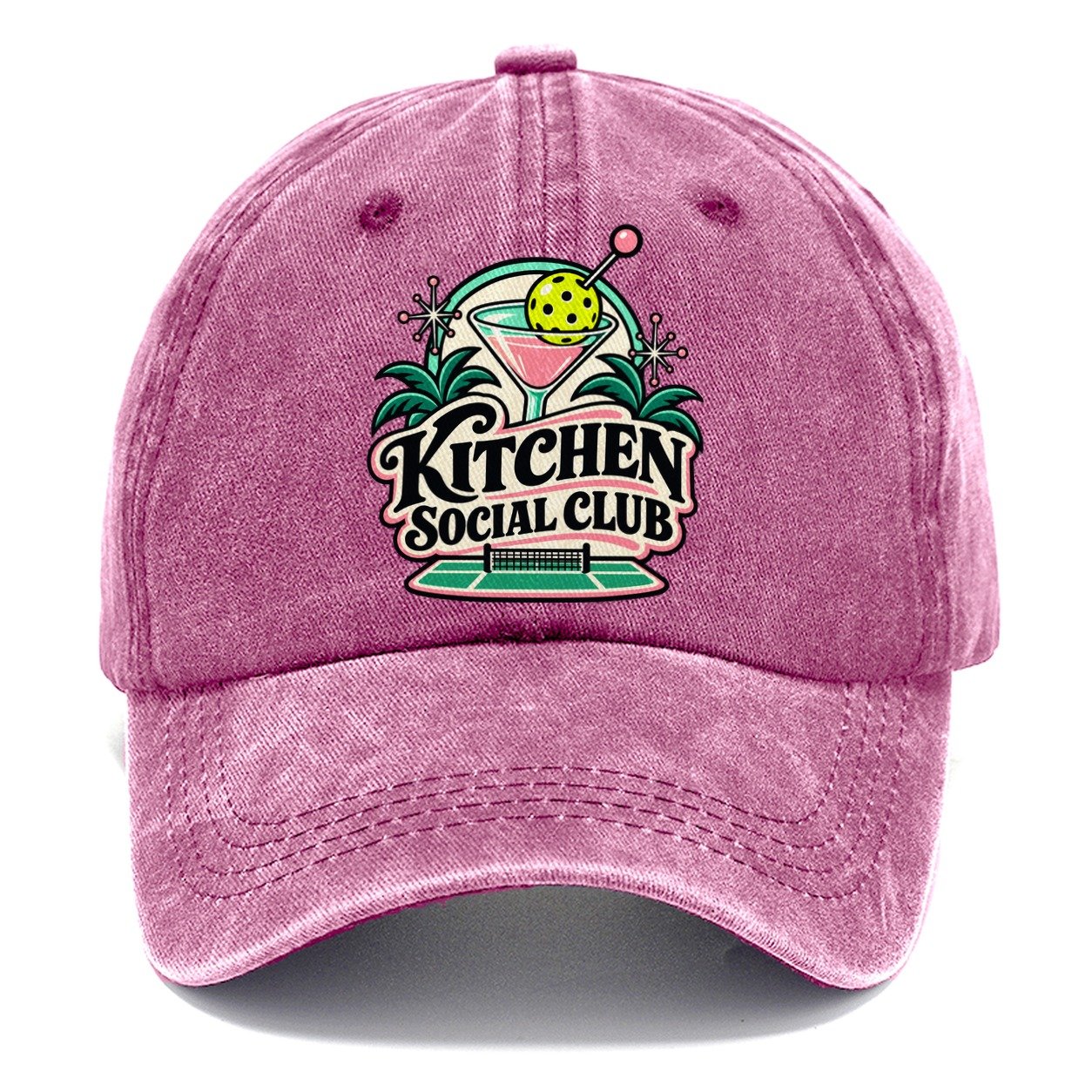 Kitchen Social Club Pickleball Life Classic Cap – Dusty Rose