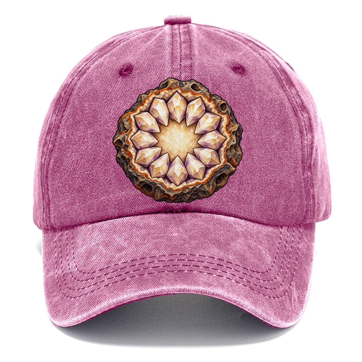 Split Geode Half Rocks And Minerals Classic Cap – Dusty Rose