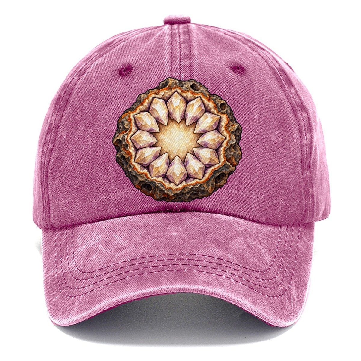 Split Geode Half Rocks And Minerals Classic Cap – Dusty Rose