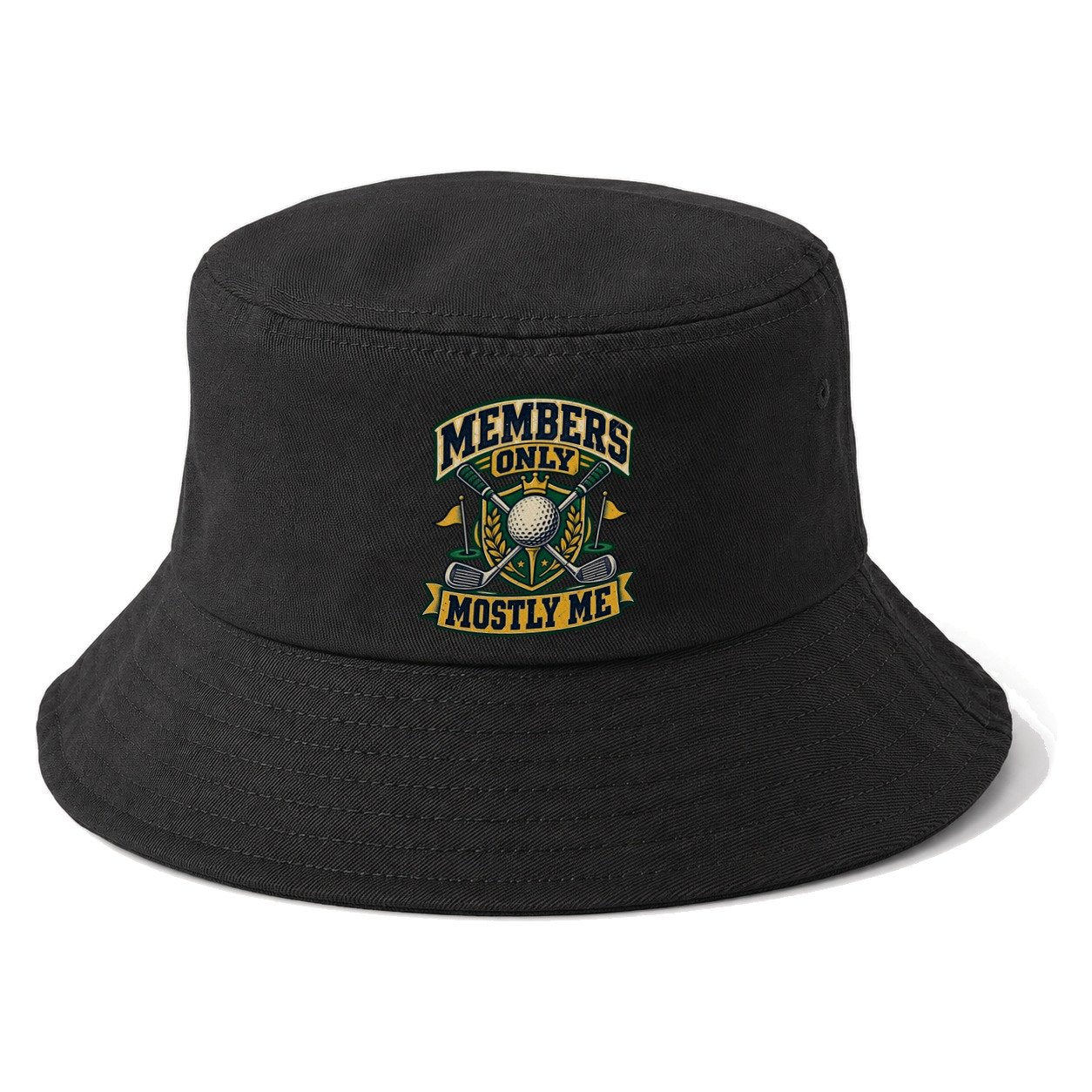 Members Only Mostly Me Golf Life Bucket Hat – Black