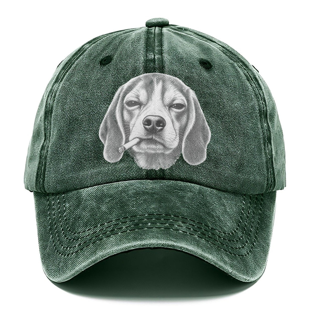 Beagle A Lit Cigarette Smoking Dogs Smoking Dogs Portraits Classic Cap – Forest Mist