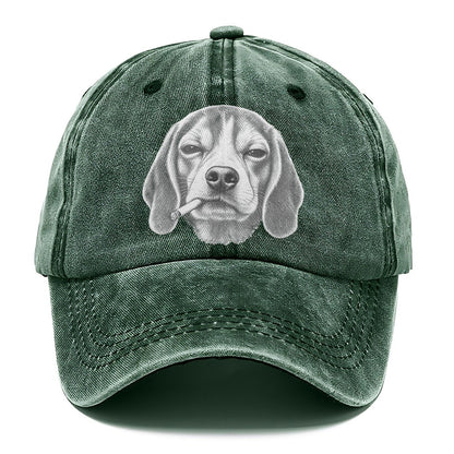Beagle A Lit Cigarette Smoking Dogs Smoking Dogs Portraits Classic Cap – Forest Mist
