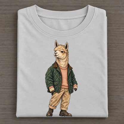 Alpaca Wardrobe Portrait Wild Wardrobe Portraits Classic T-shirt – Grey