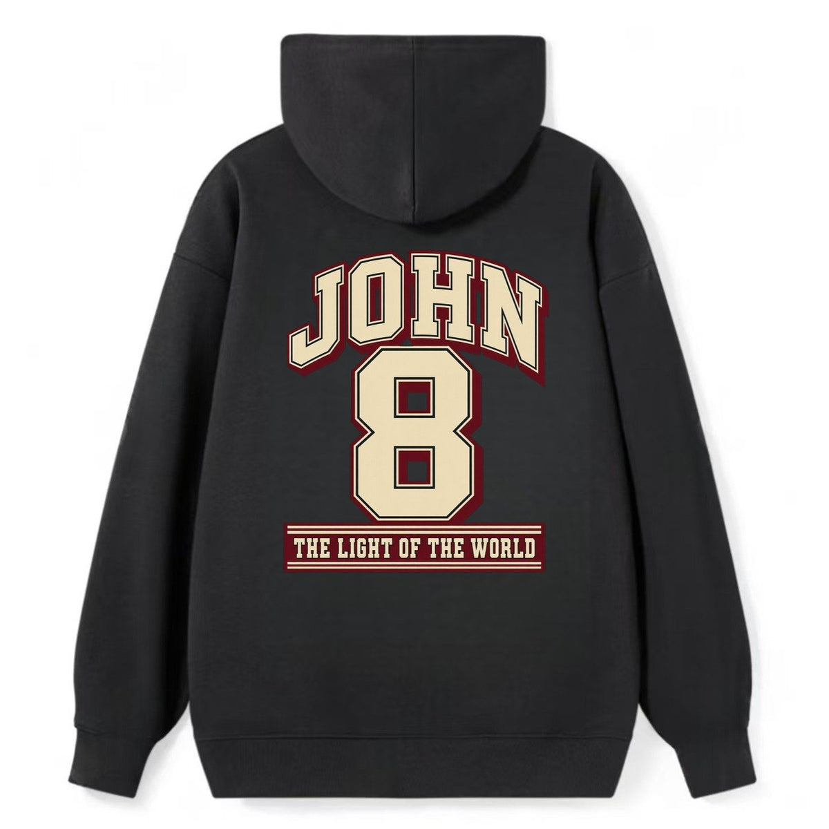 John 8 Varsity Chapel Varsity Classic Pullover Hoodie – Black