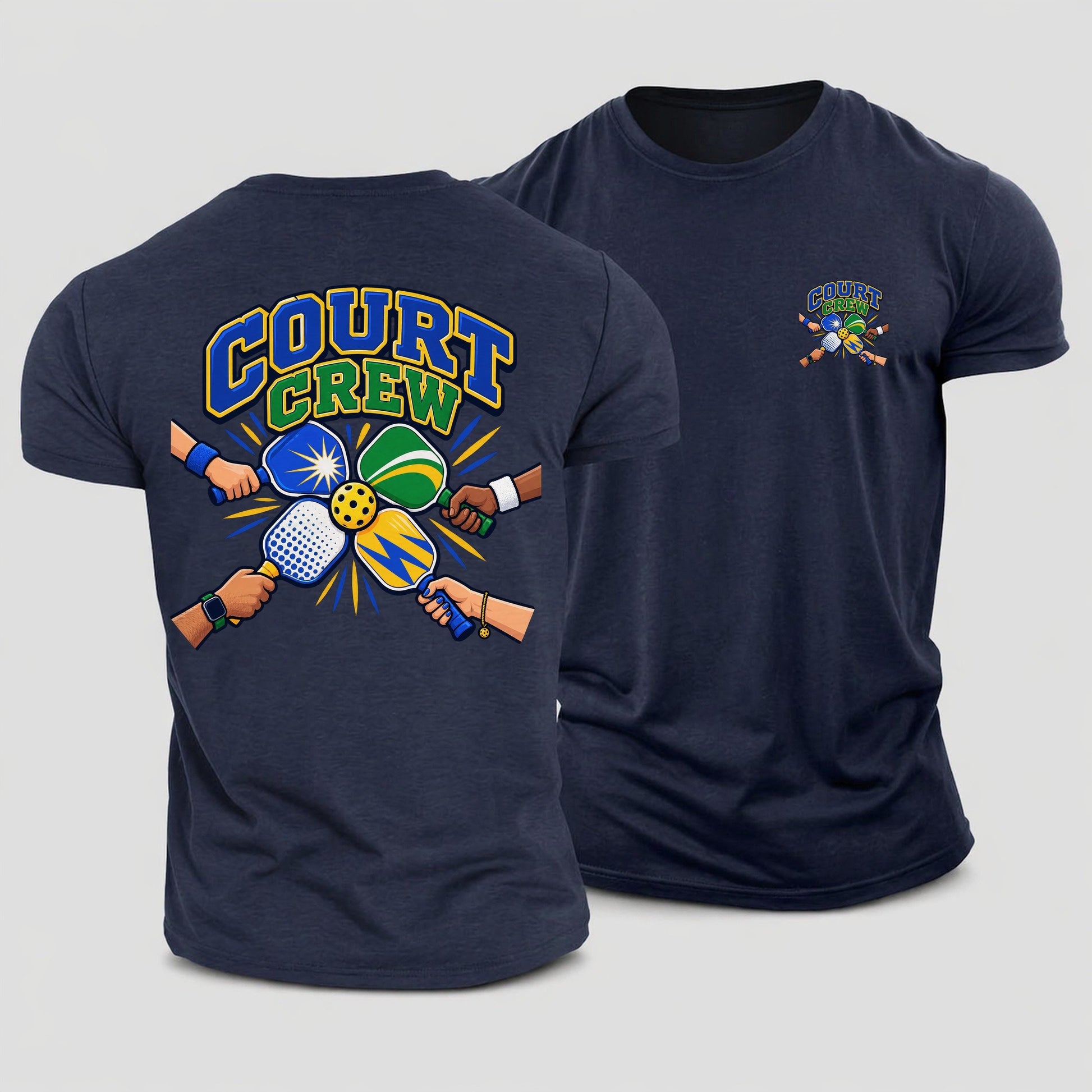 Court Crew Pickleball Life Cotton T-Shirt – Navy