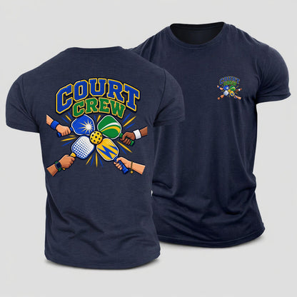 Court Crew Pickleball Life Cotton T-Shirt – Navy