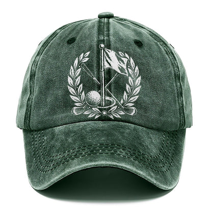 Flag And Ball Crest Golf Life Classic Cap – Forest Mist
