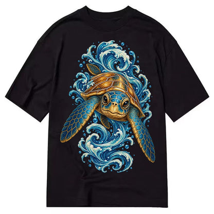 Ornate Sea Turtle Classic T-shirt – Black